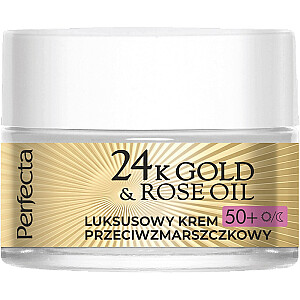 PERFECTA 24K Gold & Rose Oil kremas nuo raukšlių 50+ 50ml