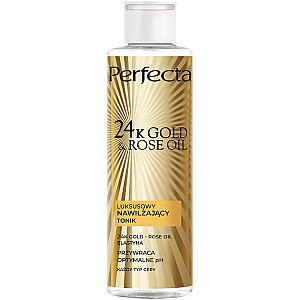 Veido tonikas PERFECTA 24K Gold & Rose Oil brandžiai odai 200ml