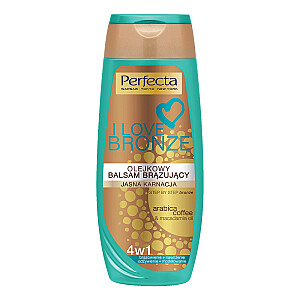 PERFECTA I Love Bronze aliejinis balzamas-bronzuojantis 4in1 šviesiai odai 250ml