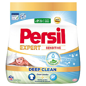 Skalbimo milteliai PERSIL Expert Deep Clean Sensitive baltiems audiniams 990g