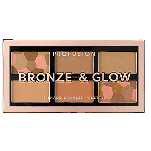 PROFUSION Shade Bronzer Palette Палитра бронзаторов для лица Bronze & Glow 15,6 г