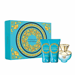 НАБОР VERSACE Dylan Turquoise Pour Femme EDT спрей 50 мл + ГЕЛЬ ДЛЯ ДУША 50 мл + ГЕЛЬ ДЛЯ ТЕЛА 50 мл