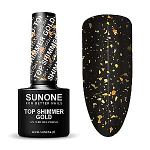 SUNONE Top Shimmer No Wipe top hibridinis auksinis 5 ml