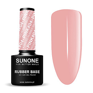 SUNONE UV/LED Gel Polish Color Rubber Base hibridinis lakas Pink 04 5ml