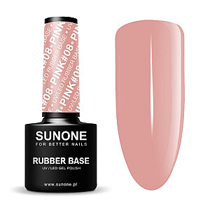 SUNONE UV/LED Gel Polish Color Rubber Base hibridinis lakas Pink 08 5ml