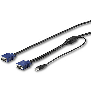 10 pėdų. (3M) USB KVM/KONSOLINĖS stelažo kabelis