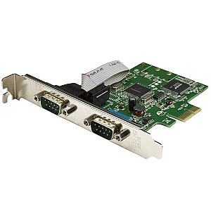 Dviejų prievadų SERIAL PCI EXPRESS KORTELĖ / SU NERIJOS KORTELĖ 16C1050 UART-RS232