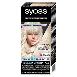 Nuolatiniai plaukų dažai SYOSS Permanent Coloration 12-53 Platinum Pearl