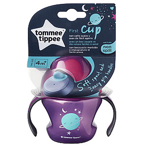 TOMMEE TIPPEE First Cup Pirmas puodelis su rankenėlėmis 150ml 4m+ Violetinė