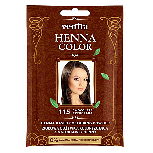 VENITA Henna Color žolelių kondicionierius-dažas su natūralia chna 115 Chocolate 25g