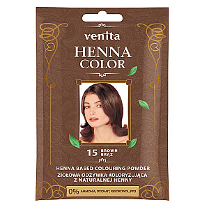 VENITA Henna Color žolelių kondicionierius-dažas su natūralia chna 15 Brown 25g