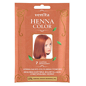 VENITA Henna Color žolelių kondicionierius-dažas su natūralia chna 7 Varis 25g