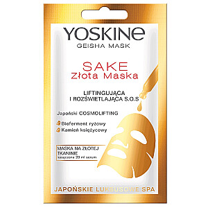 YOSKINE Sake Gold pakelianti ir šviesinanti kaukė S.O.S Bioferment Rice & Moonstone 20ml