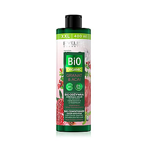 EVELINE Bio Organic биозащитный кондиционер для окрашенных и мелированных волос Гранат и Асаи 400мл 