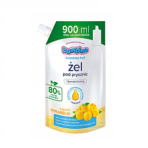 Hiperšvelni dušo želė BAMBINO Family su mirabelės kvapu REFILL 900ml