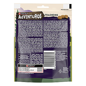 PURINA Adventuros Training skanėstas su elniena šunims, 115 g