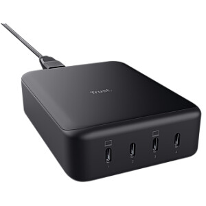 Зарядное устройство Trust Maxo 240 Вт GaN, 4-портовое настольное зарядное устройство USB-C