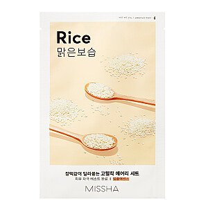 MISSHA Airy Fit Sheet Mask осветляющая и разглаживающая тканевая маска с экстрактом риса Рис 19мл