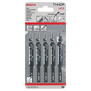 Полотна для лобзика Bosch T144DP - 5 шт., черные