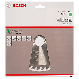 Полотно для циркулярной пилы Bosch Optiline 190x30
