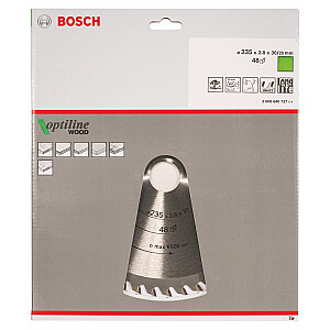 Полотно для циркулярной пилы Bosch Optiline 235x30