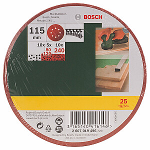 Bosch Exzent šlifavimo popierius 25 vnt.