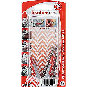 Fischer DUOPOWER 8X40 S A2 K DE