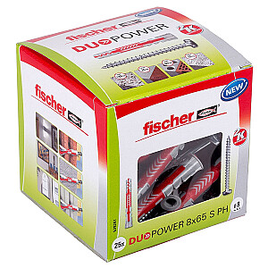 Fischer DUOPOWER 8x65 S PH LD 25шт.