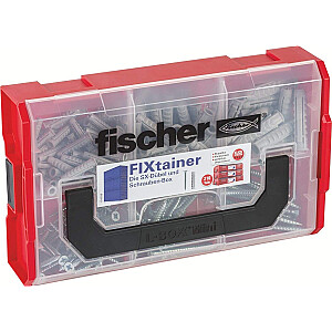 Коробка для дюбелей и шурупов Fischer FIXtainer SX - с шурупами - 210 шт.