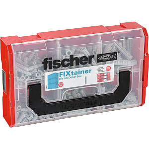 Fischer FIXtainer - SX Kaiščių dėžutė - šviesiai pilka - 210 vnt.