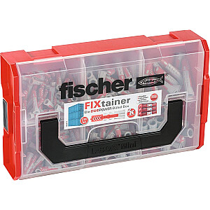 Fischer FIXtainer - DUOPOWER - kaištis - šviesiai pilka/raudona - 210 vnt.