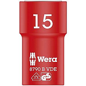 Бита торцевая Wera Cyclops 15x46 - 8790 B VDE, изолированная, с приводом 3/8"