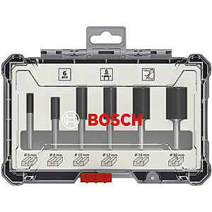 Bosch pjaustytuvų komplektas, 6 vnt., tiesus kotas 6 mm - 2607017465