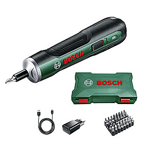 Аккумуляторная отвертка Bosch с нажимным приводом 3,6 В (зеленая, набор насадок из 32 предметов)