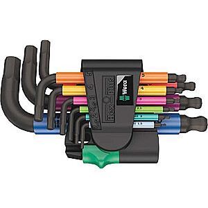 Wera 950/9 Hex-Plus Multicolour 2 — набор угловых ключей, метрические, BlackLaser