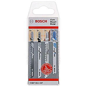 Pjūklelio peiliai Bosch Wood & Metal Pack 15 — 2607011437