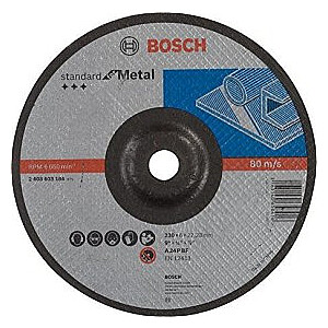 Šlifavimo diskas Bosch Standard for Metal, 230 mm, šlifavimo diskas