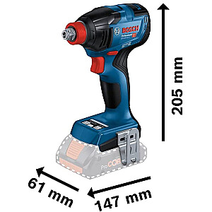 Belaidis smūginis veržliaraktis Bosch GDX 18V-210 C Professional Solo, 18 V (mėlyna/juoda, be akumuliatoriaus ir įkroviklio)