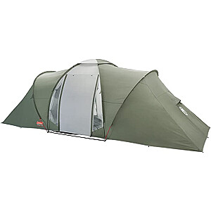 6-местная купольная палатка Coleman Ridgeline 6 Plus (темно-зеленый/серый, с туннельным удлинением)