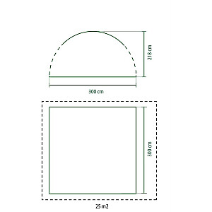 Coleman Pavilion Event Shelter Pro M, 3 x 3 m (šviesiai pilka/žalia)