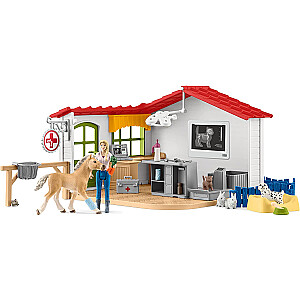 Ветеринарная практика Schleich Farm World с домашними животными, игрушечная фигурка