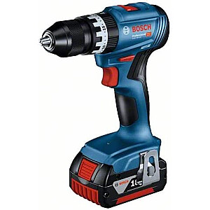 Аккумуляторная ударная дрель Bosch GSB 18V-45 Professional, 18 В (синий/черный, 2 литий-ионных аккумулятора 3,0 Ач, в L-BOXX)