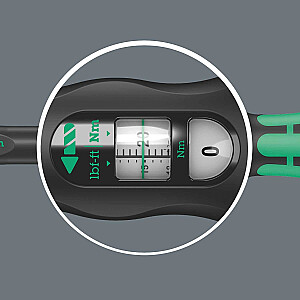 Динамометрический ключ Wera с реверсивной трещоткой Click-Torque A 6 (черный/зеленый, выход 1/4" для бит)