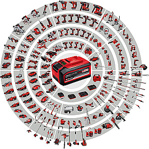 Аккумуляторная ударная дрель Einhell TE-CD 18/2 Li-i +22, 18В (красный/черный, Li-Ion аккумулятор 2,5 Ач, кейс E-Box Basic + набор сверл)
