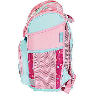 „Herlitz Loop Plus Ballet Love“ mokyklinis krepšys (rožinė / rožinė, įskaitant 16 dalių mokyklinį dėklą, pieštukų dėklą, sportinį krepšį)