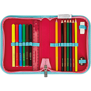 „Herlitz Loop Plus Ballet Love“ mokyklinis krepšys (rožinė / rožinė, įskaitant 16 dalių mokyklinį dėklą, pieštukų dėklą, sportinį krepšį)