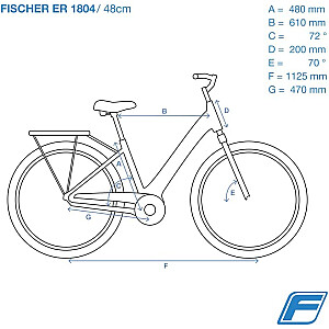 FISCHER E-dviratis CITA ER 1804 (2022) - (baltas, rėmas 48cm, 28)