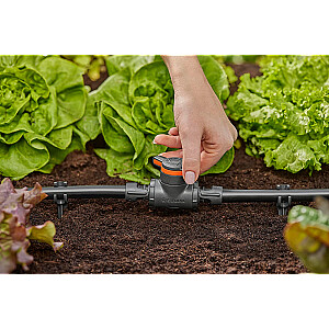 Запорно-регулирующий клапан Gardena Micro-Drip-System 13мм (1/2) (серый/оранжевый, 2 шт., модель 2023 г.)