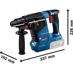 Akumuliatorinis smūginis gręžtuvas Bosch GBH 18V-24 C Professional Solo, 18 V (mėlyna/juoda, be akumuliatoriaus ir įkroviklio, su Bluetooth)