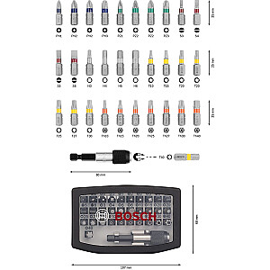 Набор сверл Bosch Robust, 5 предметов, с I-Rack, набором сверл и бит (i-BOXX 53)